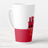 Flagge Gibraltars Milchtasse (Linke Ecke)