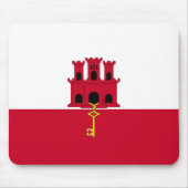 Flagge Gibraltars Mousepad (Vorne)