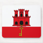Flagge Gibraltars Mousepad (Vorne)