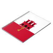 Flagge Gibraltars Notizblock (Linke Seite)