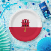 Flagge Gibraltars Pappteller (Party)