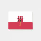 Flagge Gibraltars Post-it Klebezettel (Vorderseite)