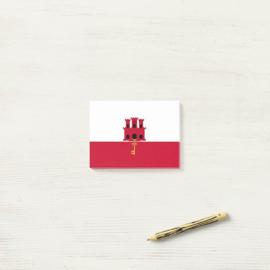 Flagge Gibraltars Post-it Klebezettel (Auf Schreibtisch)
