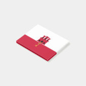 Flagge Gibraltars Post-it Klebezettel (angewinkelt)