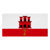 Flagge Gibraltars Poster (Vorderseite)
