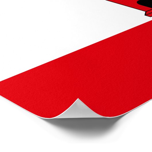 Flagge Gibraltars Poster (Ecke)