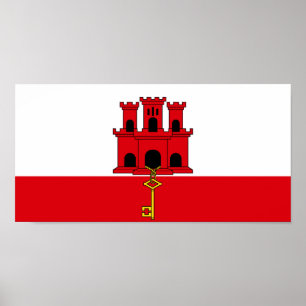 Flagge Gibraltars Poster