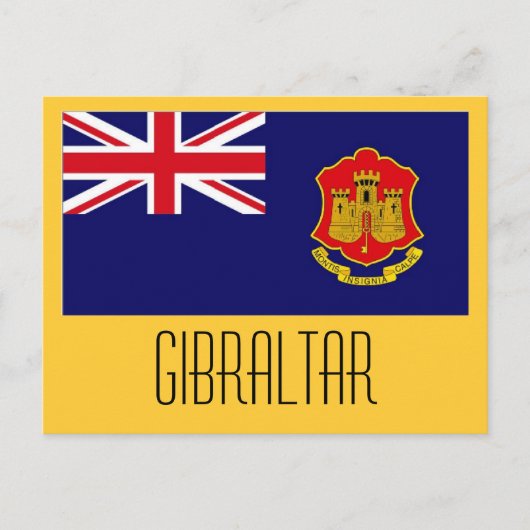 Flagge Gibraltars Postkarte (Vorderseite)