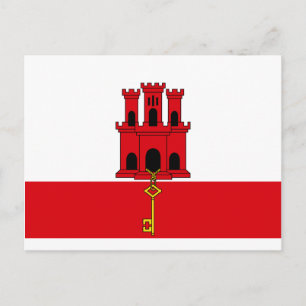 Flagge Gibraltars Postkarte