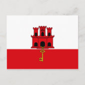 Flagge Gibraltars Postkarte (Vorderseite)