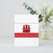 Flagge Gibraltars Postkarte (Stehend Vorderseite)