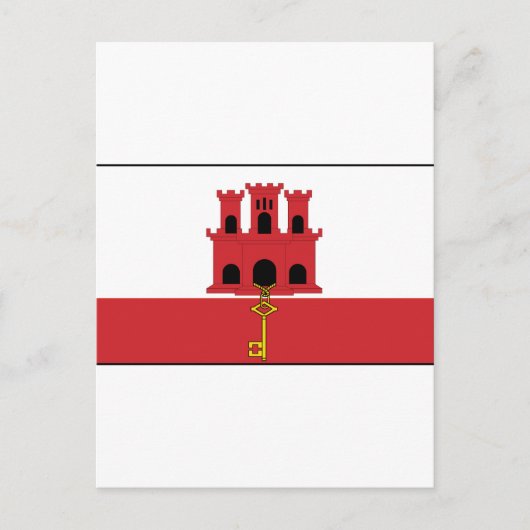 Flagge Gibraltars Postkarte (Vorderseite)