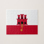 Flagge Gibraltars Puzzle (Horizontal)