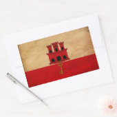 Flagge Gibraltars Rechteckiger Aufkleber (Umschlag)