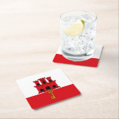Flagge Gibraltars Rechteckiger Pappuntersetzer (Vor Ort)