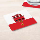 Flagge Gibraltars Rechteckiger Pappuntersetzer (angewinkelt)