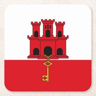 Flagge Gibraltars Rechteckiger Pappuntersetzer
