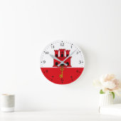Flagge Gibraltars Runde Wanduhr (Zuhause)