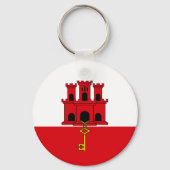 Flagge Gibraltars Schlüsselanhänger (Vorderseite)