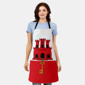 Flagge Gibraltars Schürze (Getragen)