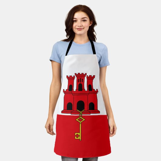 Flagge Gibraltars Schürze (Getragen)