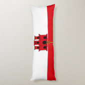 Flagge Gibraltars Seitenschläferkissen (Rückseite (Vertikal))