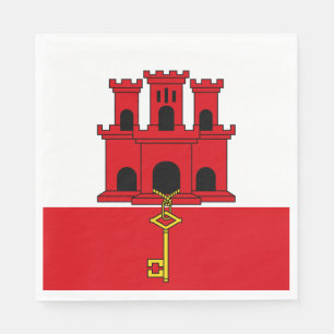Flagge Gibraltars Serviette