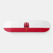 Flagge Gibraltars Skateboard (Horizontal)
