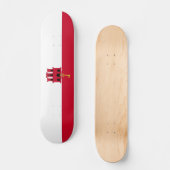 Flagge Gibraltars Skateboard (Vorderseite)
