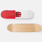 Flagge Gibraltars Skateboard (Horizontal)