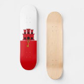 Flagge Gibraltars Skateboard (Vorderseite)