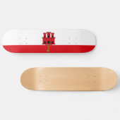 Flagge Gibraltars Skateboard (Horizontal)