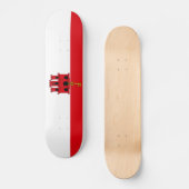 Flagge Gibraltars Skateboard (Vorderseite)