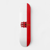 Flagge Gibraltars Skateboard (Vorderseite)