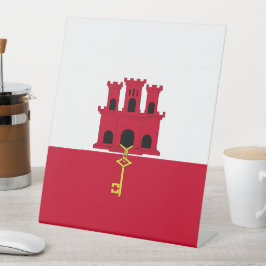 Flagge Gibraltars Sockelschild