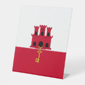 Flagge Gibraltars Sockelschild (Vorderseite)