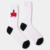Flagge Gibraltars Socken (Rechts)