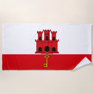 Flagge Gibraltars Strandtuch
