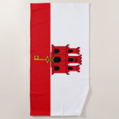 Flagge Gibraltars Strandtuch (Vorderseite)