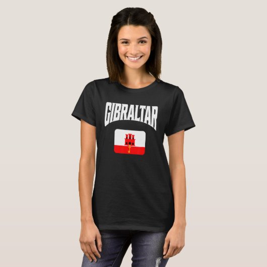Flagge Gibraltars T-Shirt (Vorne ganz)