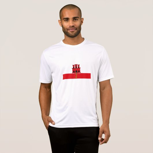 Flagge Gibraltars T-Shirt (Vorne ganz)