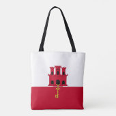Flagge Gibraltars Tasche (Rückseite)