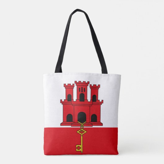 Flagge Gibraltars Tasche (Rückseite)