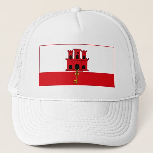 Flagge Gibraltars Truckerkappe (Vorderseite)