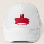 Flagge Gibraltars Truckerkappe (Vorderseite)