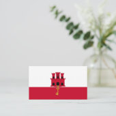 Flagge Gibraltars Visitenkarte (Stehend Vorderseite)