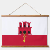 Flagge Gibraltars Wandteppich Mit Holzrahmen (Vorderseite)