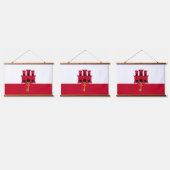 Flagge Gibraltars Wandteppich Mit Holzrahmen (Dreifach)