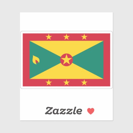 Flagge Grenadas Aufkleber (Blatt)