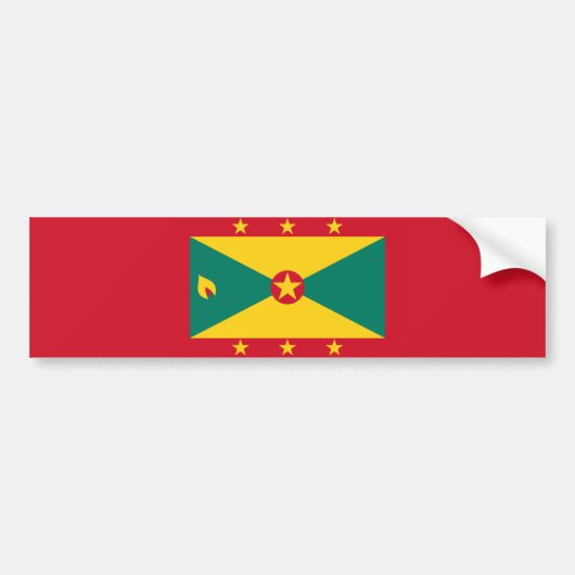 Flagge Grenadas Autoaufkleber (Vorne)